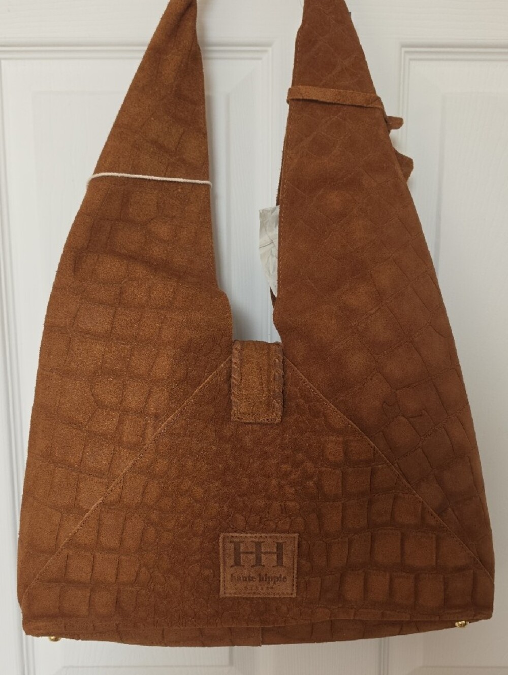 Haute Hippie Cognac Suede Shoulder Hobo - Picture 6 of 8